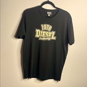 Diesel Black Graphic T-Shirt for Men